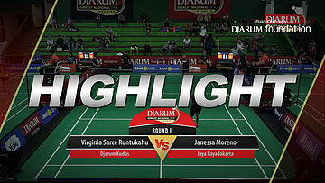 Virginia Sarce Runtukahu (Djarum Kudus) VS Janessa Moreno (Jaya Raya Jakarta)
