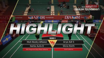 Moh Rezky Alfarez/Nahla Aufa Dhia Ulhaq (SKO Ragunan/Jaya Raya Jakarta) VS Arya Adi Saputra/Silvia Ratih (Exist Jakarta)