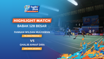 Highlight Match Day 1 - Fannan Wildan Mulyawan (PB. BINA PRESTASI) VS Ghalib Ahnaf Dira (PB. JAYA RAYA, JAKARTA)