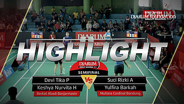 Devi Tika/Keshya N (Berkat Abadi Banjarmasin) VS Suci Rizki/Yulfira B (Mutiara Cardinal Bandung) 