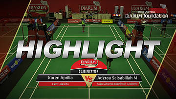 Karen Aprilia (Exist Jakarta) VS Adzraa Salsabiilah Mahmud (Asep Suharno Badminton Academy)