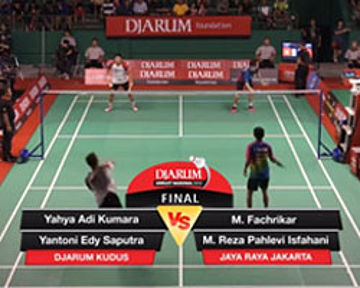 Yahya Adi K. / Yantoni Edy S. (Djarum Kudus) VS M. Fachrikar / M. Reza Pahlevi (Jaya Raya Jakarta)