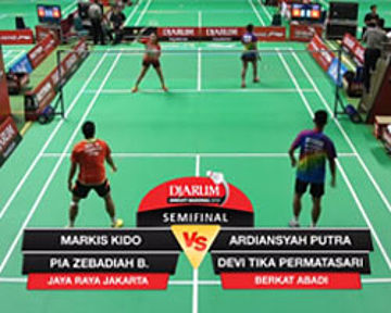 Markis Kido / Pia Zebadiah B. (JAYA RAYA JAKARTA) VS Ardiansyah Putra / Devi Tika P. (BERKAT ABADI)