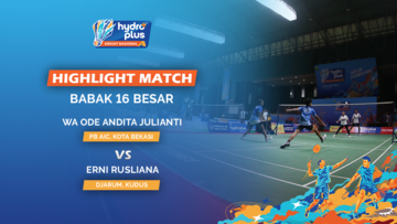 Highlight Match Day 4 - Wa Ode Andita Julianti (PB AIC, Kota Bekasi) VS Erni Rusliana ((Djarum, Kudus)