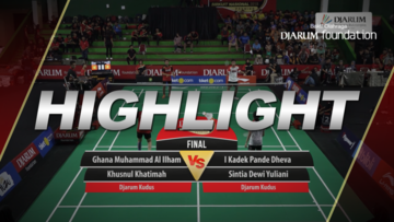 I Kadek Pande Dheva/Sintia Dewi Yuliani (Djarum Kudus) VS Ghana Muhammad Al Ilham/Khusnul Khatimah (Djarum Kudus)