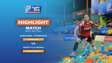 Highlight Semifinal - Christabel Calista Purwanto (PB Djarum Kudus) vs Rhesti Fuji Ardina (PB Jaya Raya)
