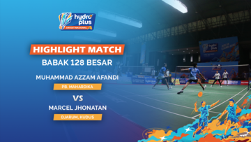 Highlight Match Day 1 - Muhammad Azzam Afandi (PB. Mahardika) VS Marcel Jhonatan (DJARUM, KUDUS)